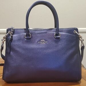 Coach Metallic Blue Mia Bag